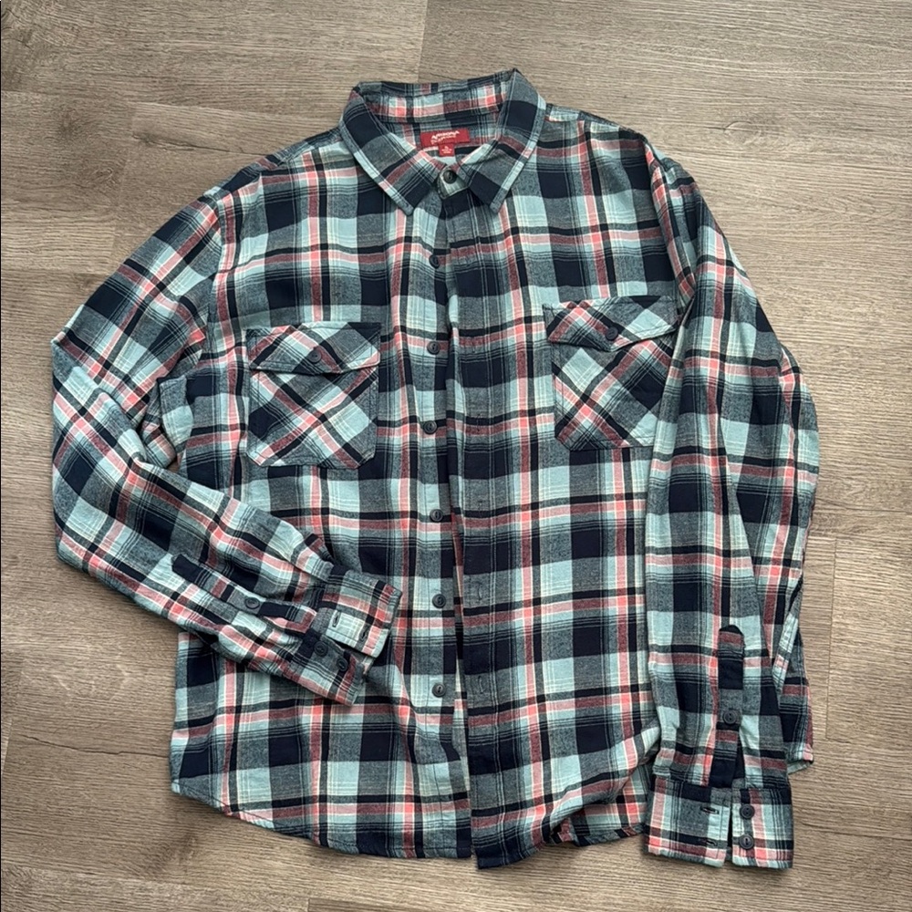 Plaid Button-Up Shirt